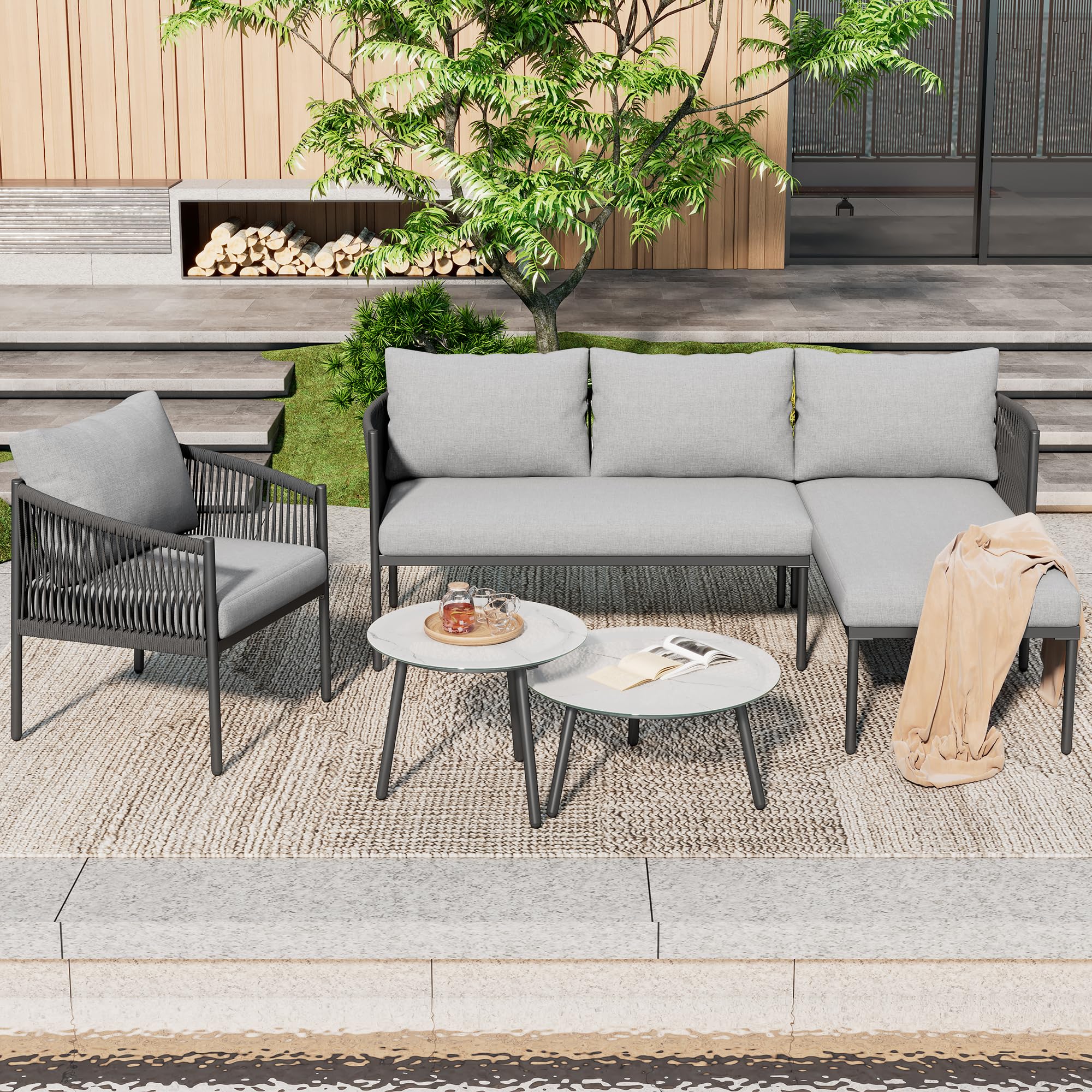 Set di 2 Tavolini Bassi 'Aabenraa' Tavolini Sovrapponibili - Vari colori [en.casa