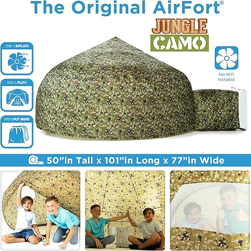 Miniatura 3 de The Original patentado AirFort  Construye un fuerte en 30 segundos, fuerte inflable para niños, tienda de campaña de juego para 3 a 14 años, una