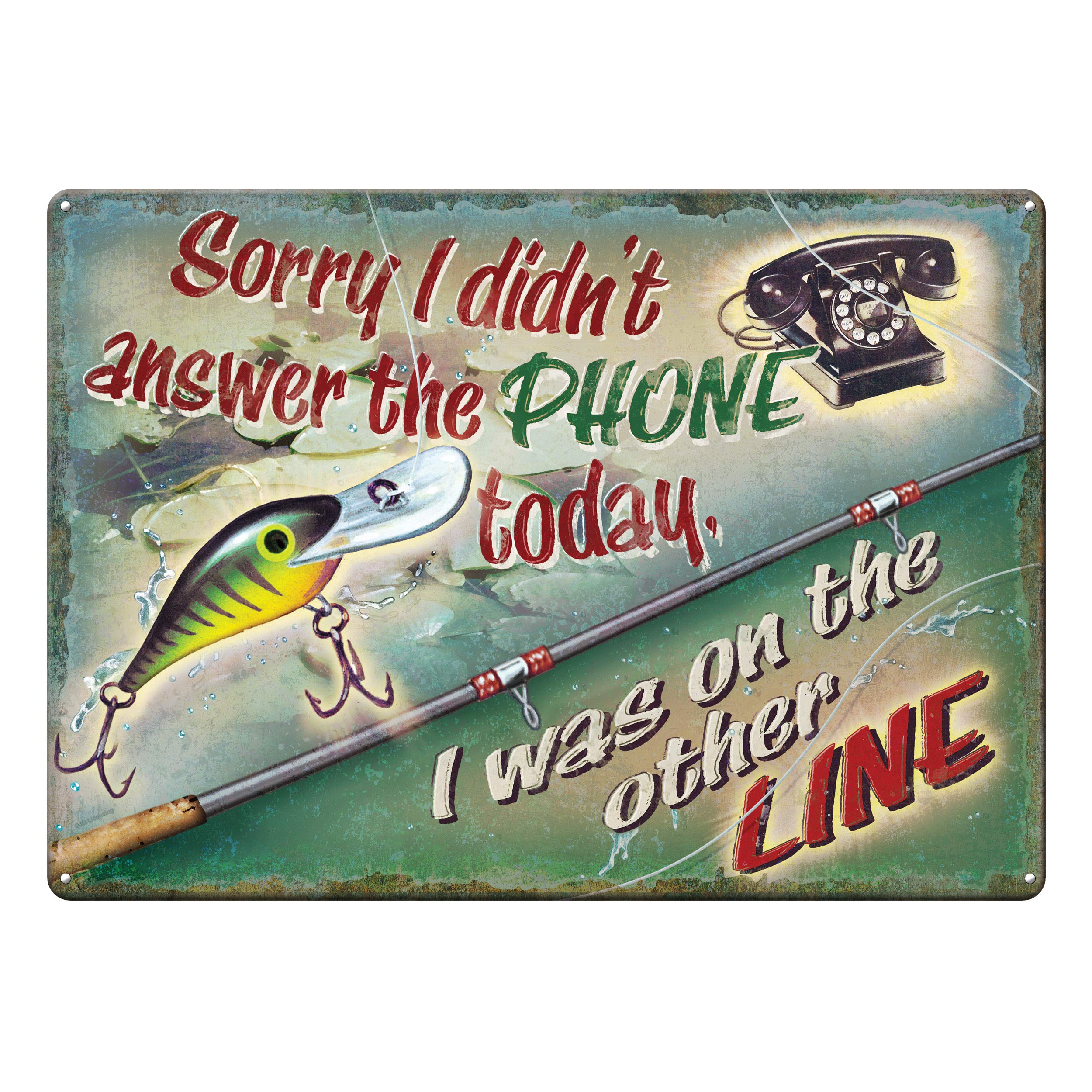 Rivers Edge Products Retro Metal Tin Sign, 17