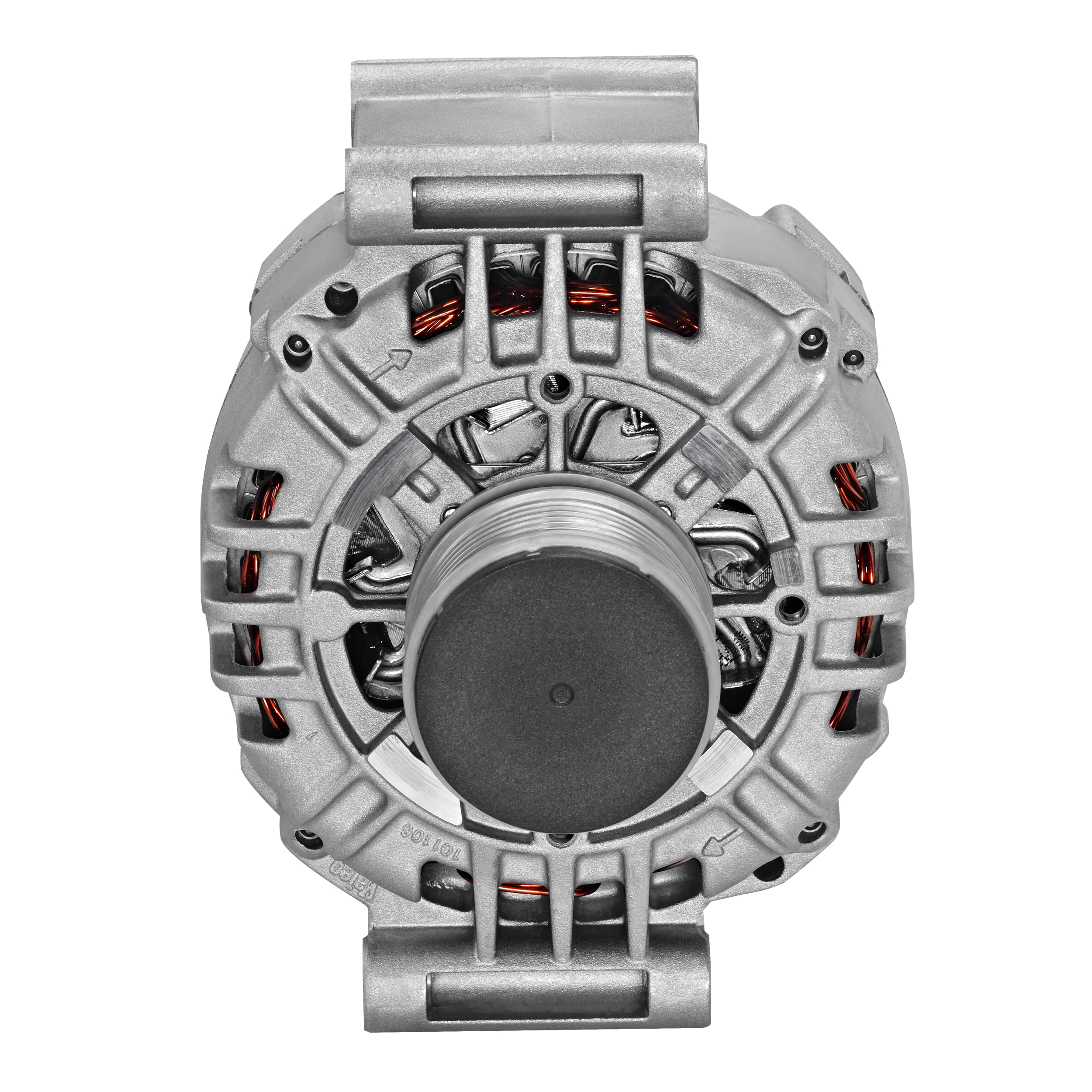 VALEO-439471-Alternador- Intensidad de carga del alternador: 120 Amp - Estrías: 7 estrías - Polea de correa: 57 mm - Tensión: 14 V - Sentido de rotación: CLOCKWISE