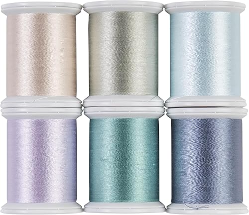 Miniatura 2 de Superior Threads Kimono hilo de coser de seda para acolchar de 220 yardas, paquete de 6 unidades (neutro 2)