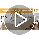 Smiry Rectangle Table Cloth, Waterproof Heavy Duty Vinyl Tablecloths, Wipeable Washable Table Cover for Kitchen and Dining Room (Beige, 60" X 84") - Image 8