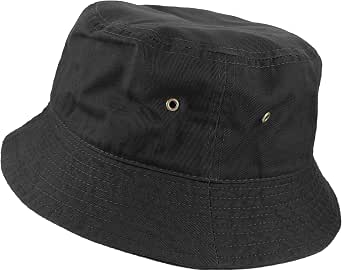 Gelante Solid Color 100% Cotton Bucket Hat for Women and Men, Packable Summer Beach Hat