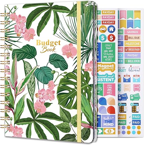 Planificador de presupuesto libro de presupuesto con organizador de facturas y rastreador de gastos, 6.1 x 8.25 pulgadas, planificador de finanzas