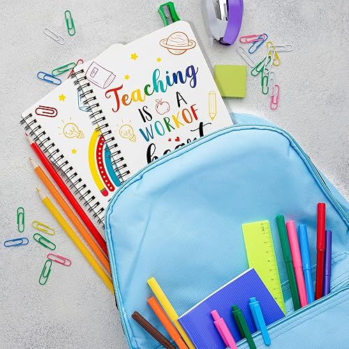 Miniatura 5 de Paquete de 2 cuadernos en espiral A5 para profesores, Teaching is A Work of Heart Ruled Journal Writing Notebooks School Office Supplies Teacher