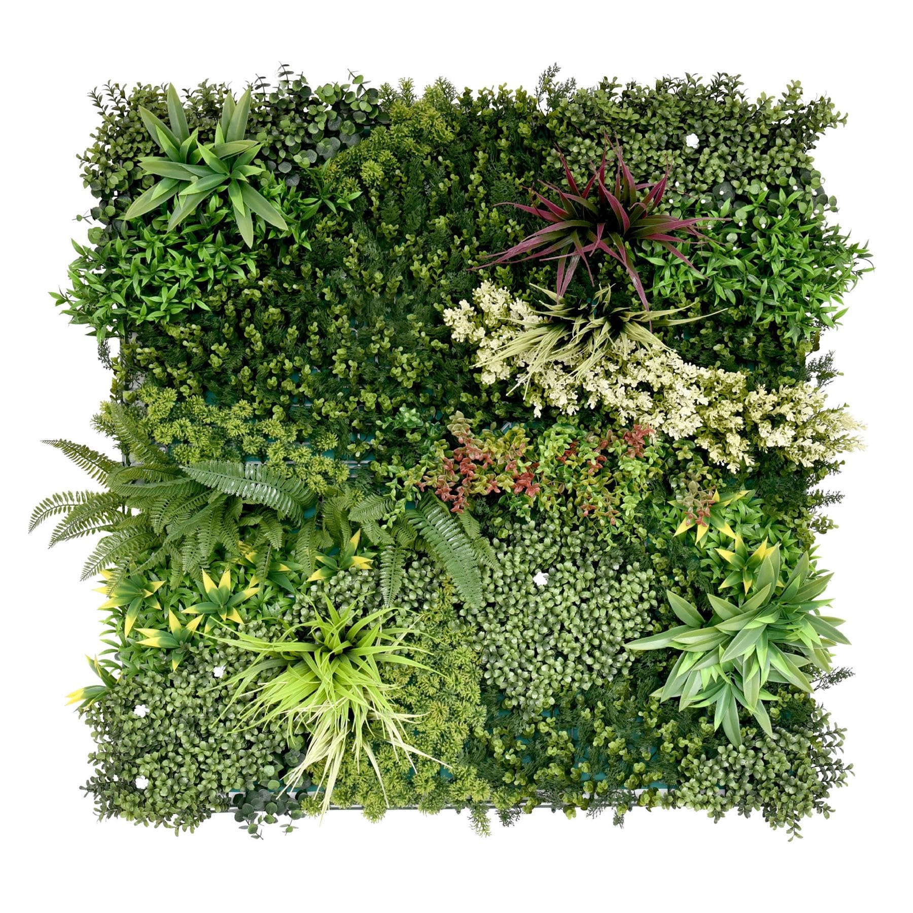 True Products Premium Artificial Green Living Wall Gala A Hedge Plant Panel Indoor or Outdoor UV Stable 100x100cm