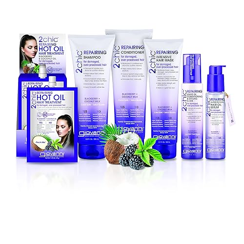 Miniatura 4 de GIOVANNI 2chic Champú ultra reparador, para cabello dañado y sobreprocesado, ayuda a restaurar la elasticidad natural del cabello, aceite de mora y