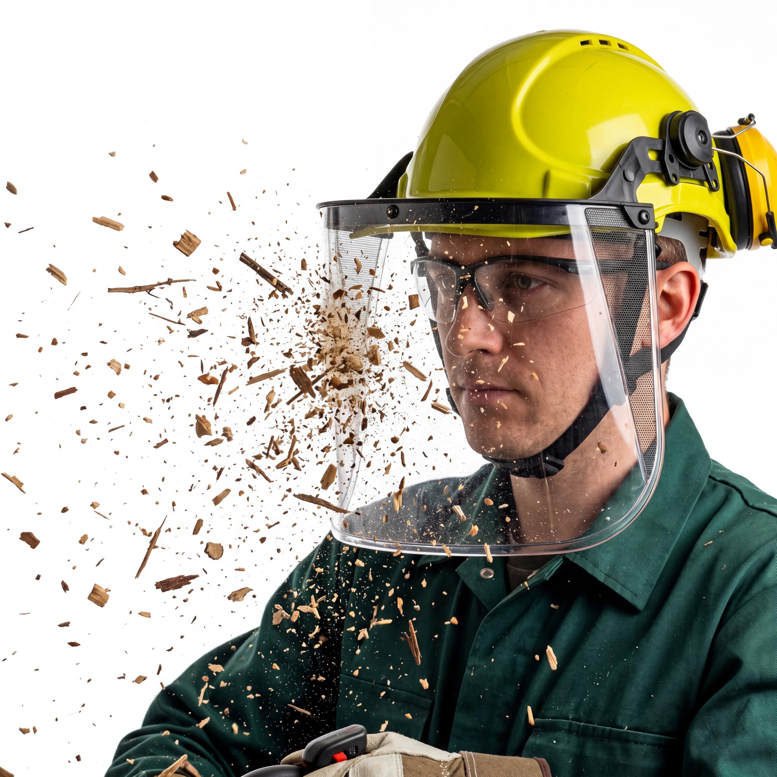 Casco di sicurezza per decespugliatori da giardino, leggero e regolabile per la massima protezione durante il lavoro