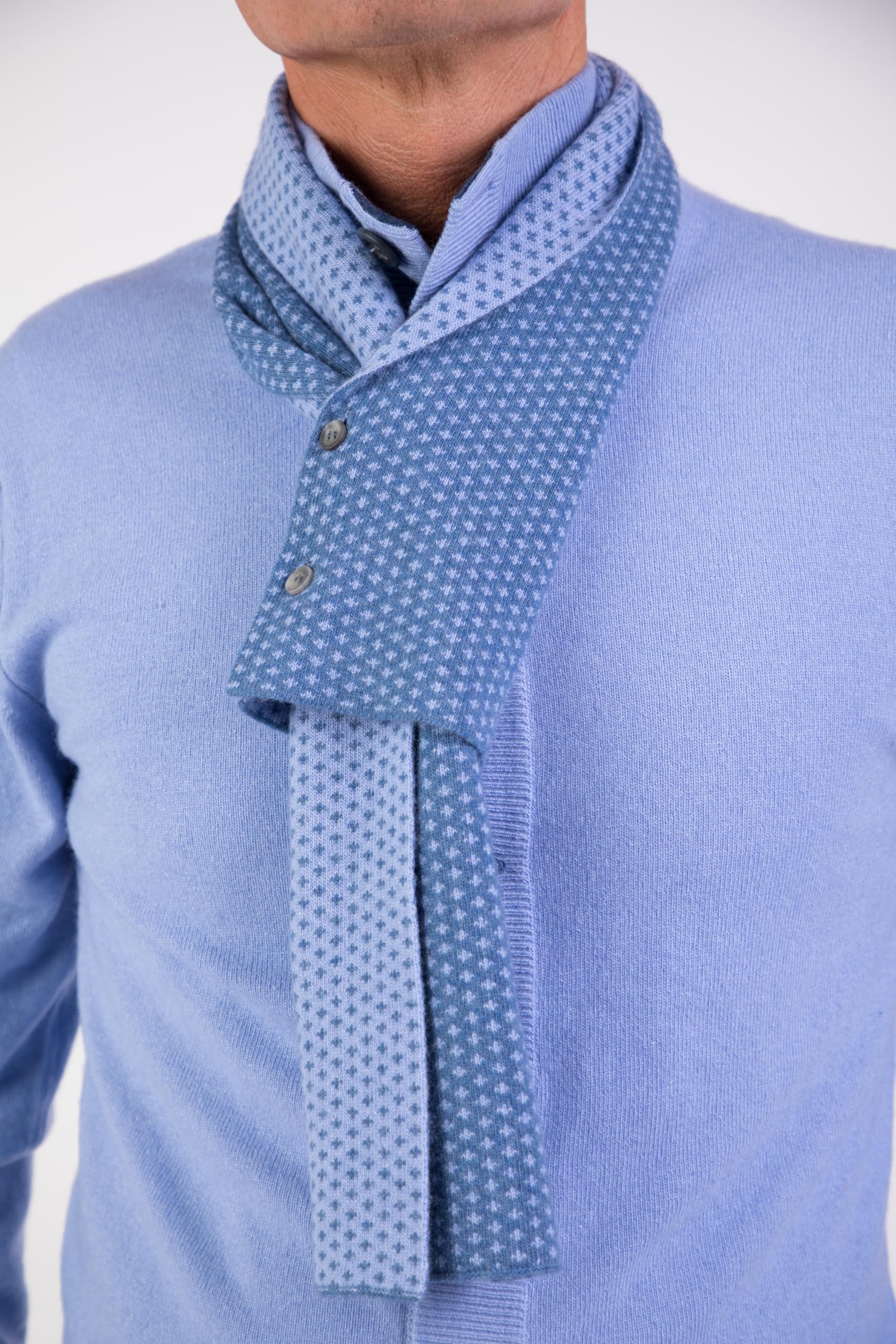 Bufanda de Hombre Mixta de Cachemira, Fabricada en Italia