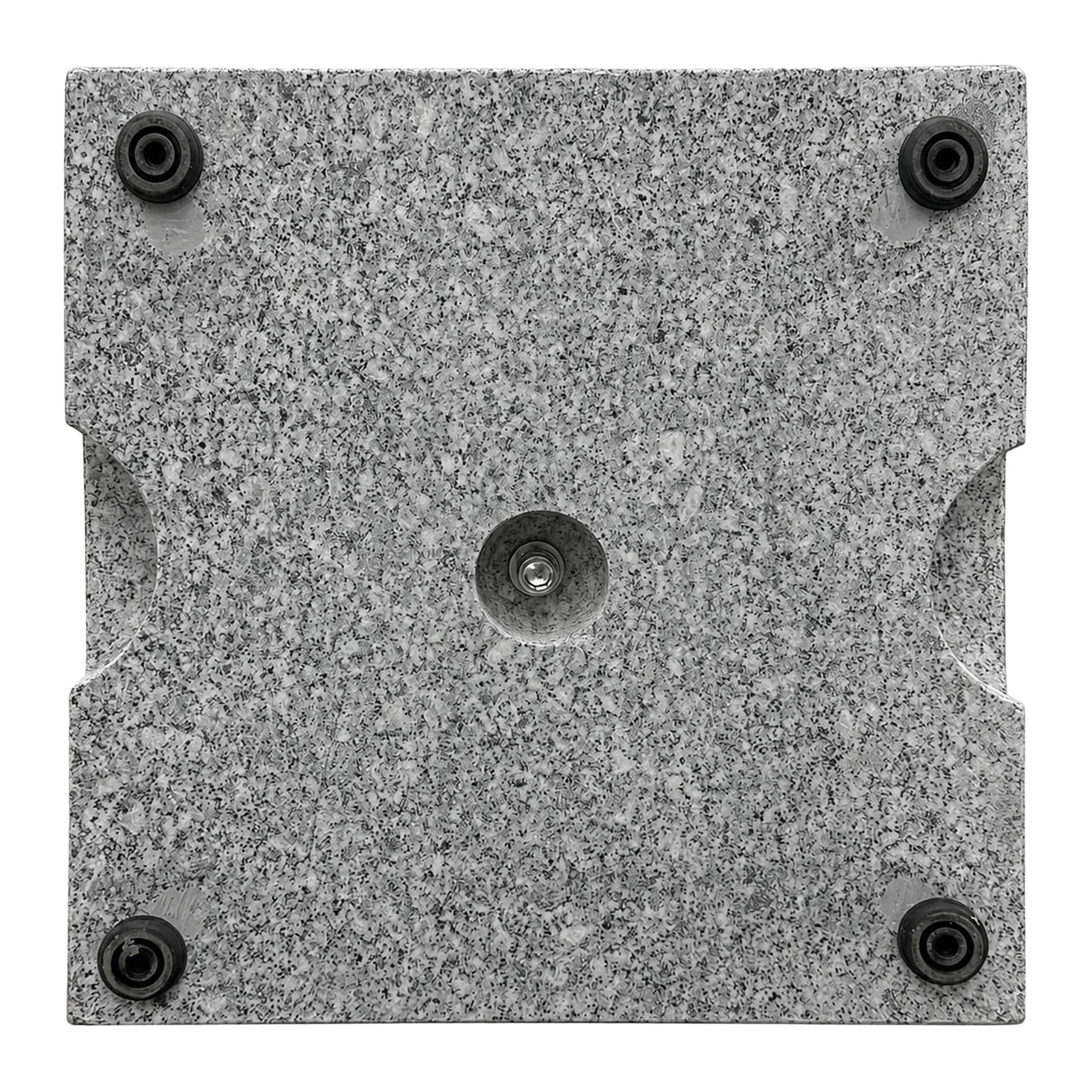 Relaxdays Pied de Parasol, 24 kg, carré, Gris