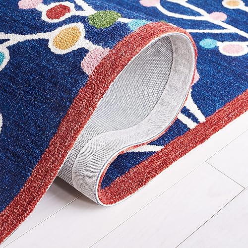 Miniatura 7 de Safavieh Jardin Collection JAR751M - Alfombra redonda de lana contemporánea hecha a mano para entrada, vestíbulo, sala de estar, dormitorio, cocina,