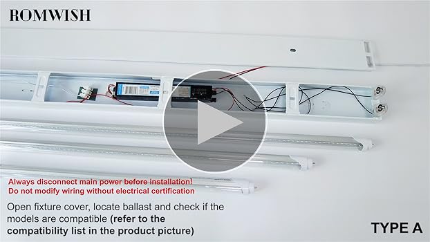 Romwish 36 Inch T8 LED Tube Light, 14W(30W Equiv.), 1600LM, 5000K