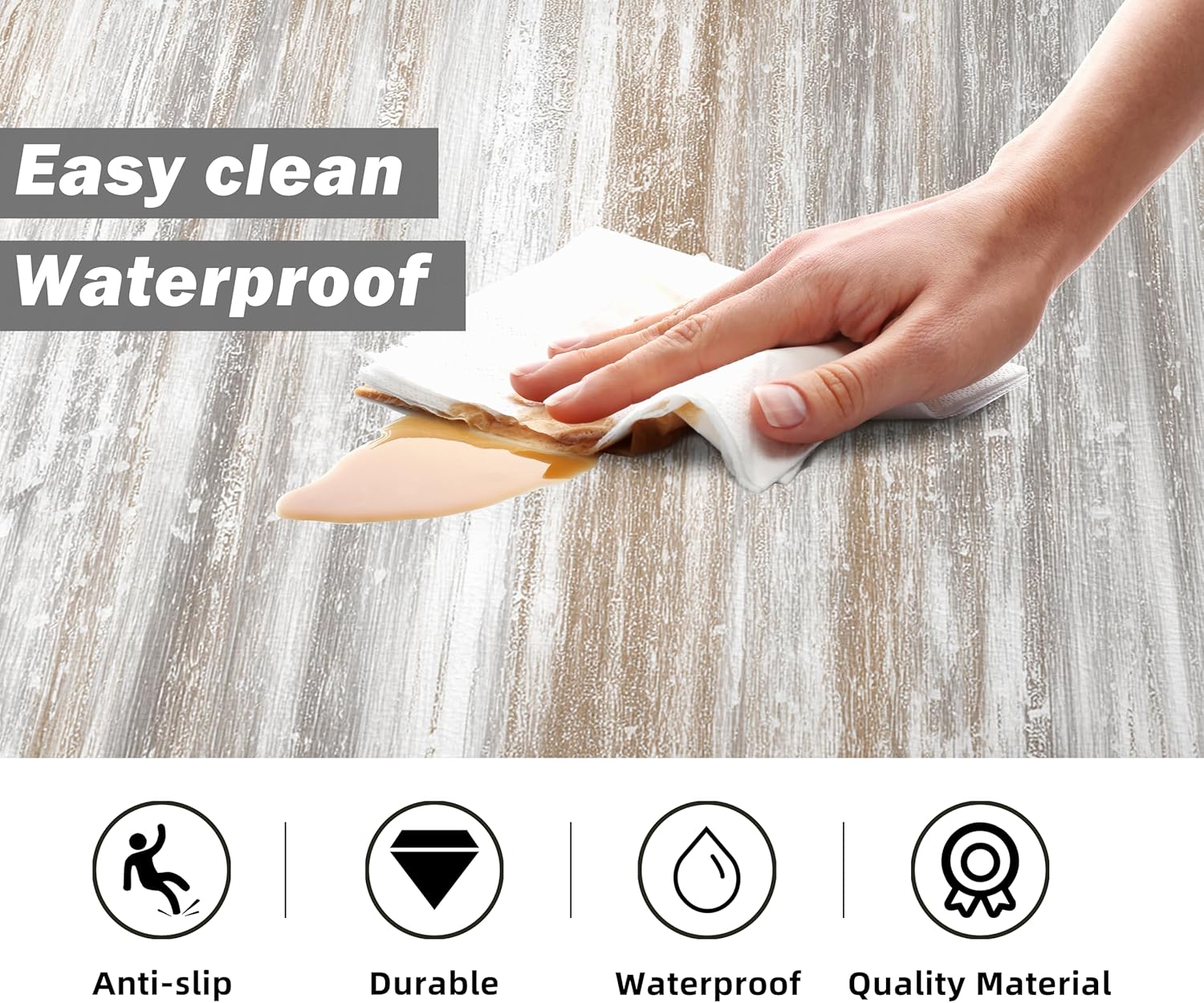 Beige kitchen rugs Kitchen Mats for Floor Modern Abstract Anti Fatigue Kitchen Mats Waterproof Floor Mats Cushioned Non-Skid Standing Mats for Laundry, Sink, Set of 2,17.3 x 28+17.3 x 47 Inch