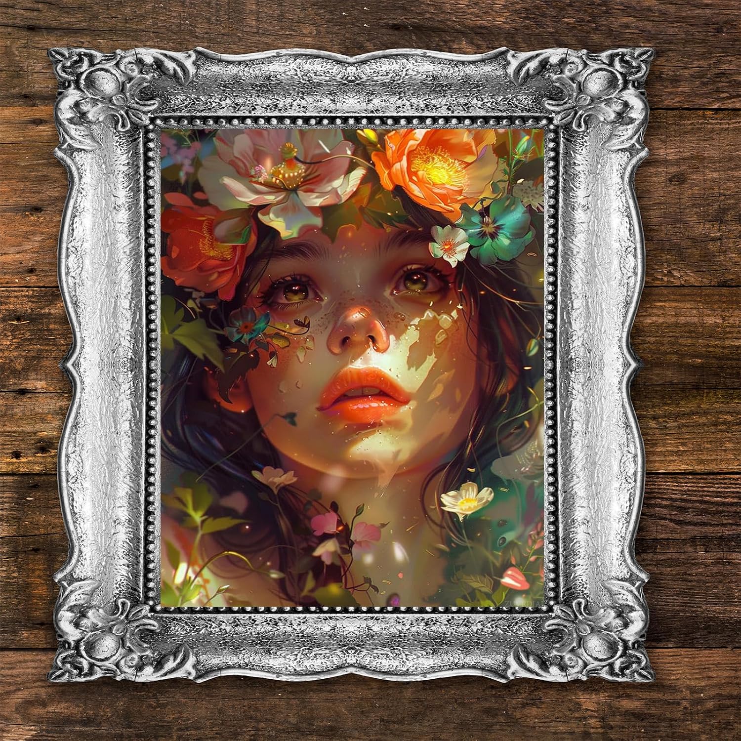 ZUVRDIAI A Pretty Woman Under The Sunshine Paint by Numbers for Adult and Beginner Bright Colorful Floral DIY Easy Canvas Oil Painting Acrylic Paints Kits Modern Home Wall Decor Gift 16x20In image 2