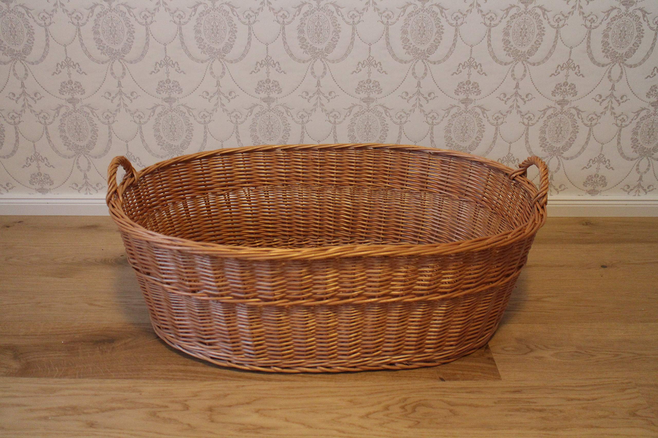 Marcus Wäschekorb aus Weide in 8 Varianten Tragekorb Wäschebox Weidenkorb Babykorb Babybett Weide (Nr. 6 80cm)