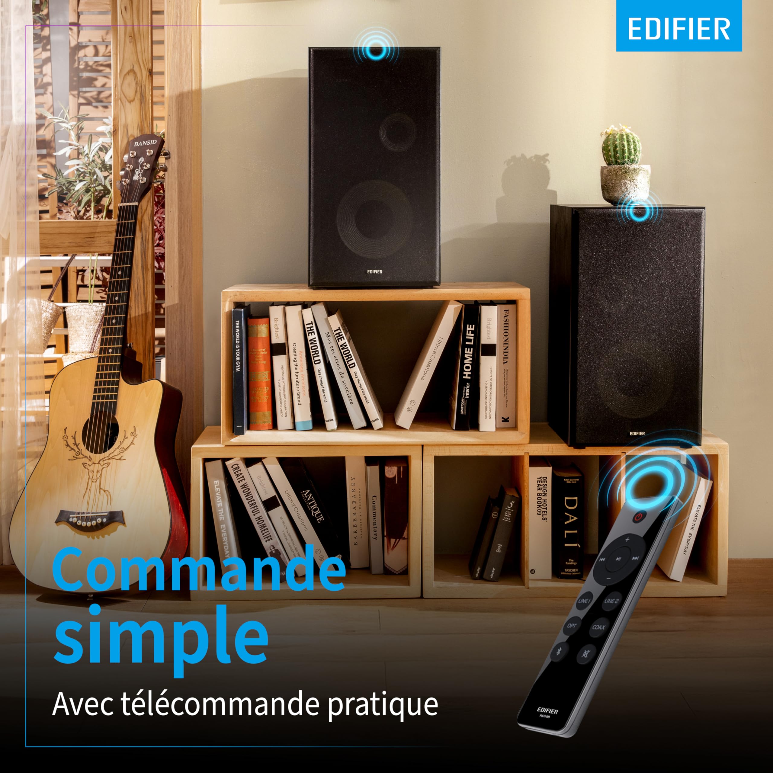 Edifier Studio R2850DB Système d'enceintes Bluetooth (150 Watt) avec télécommande Infrarouge et entrées numériques, Noir