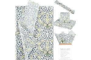 100 Sheets 20 * 14 Inches William Morris Printed Tissue Paper for Gift Wrapping