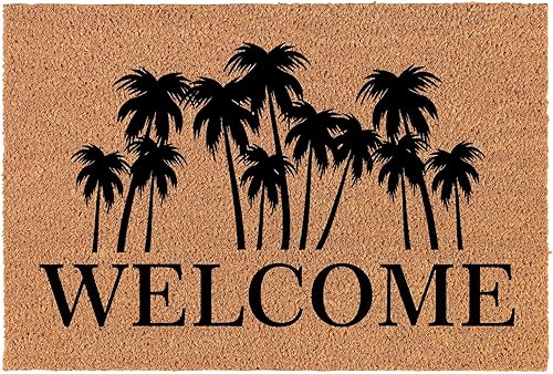 Felpudo para entrada al aire libre, hogar, palmeras de bienvenida, tapete de entrada, tapete de entrada, regalo de inauguración de la casa, regalo