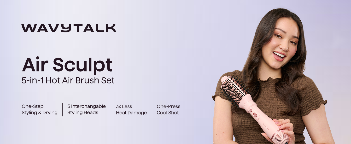 Amazon.com : Blow Dryer Brush Set, Wavytalk Air Sculpt 5-in-1 Hot