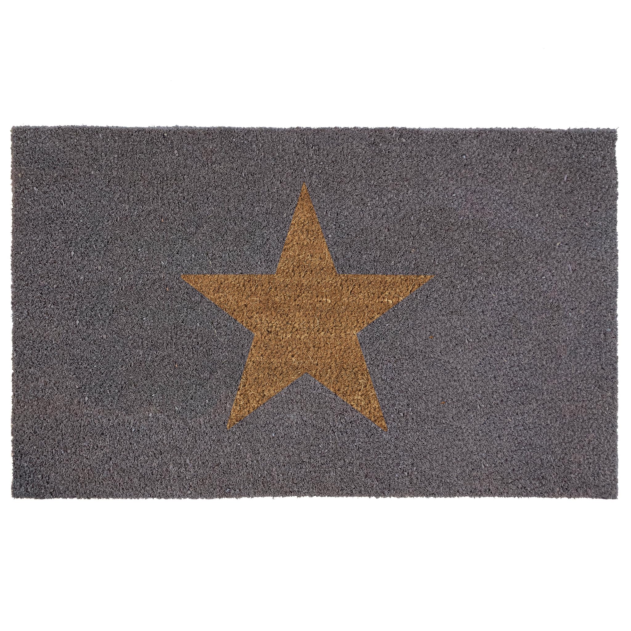 My Mat Printed Coir Doormat, Perfect for Indoor and Outdoor Use, Large Welcome Mat for Front Door, Entryway and Patio (Star)