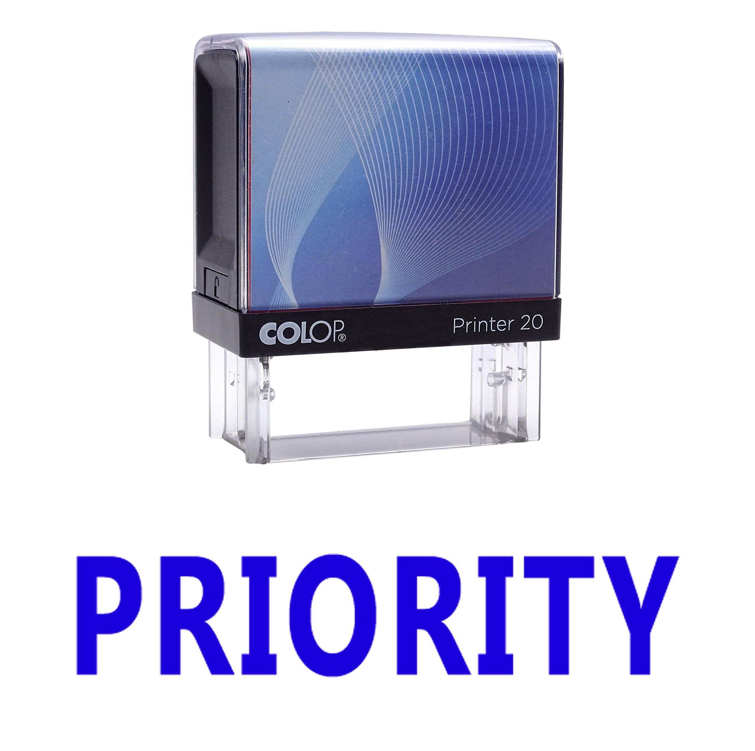Priority Self Inking Rubber Stamp Custom Colop Office Stationary P20 Mini Stamper