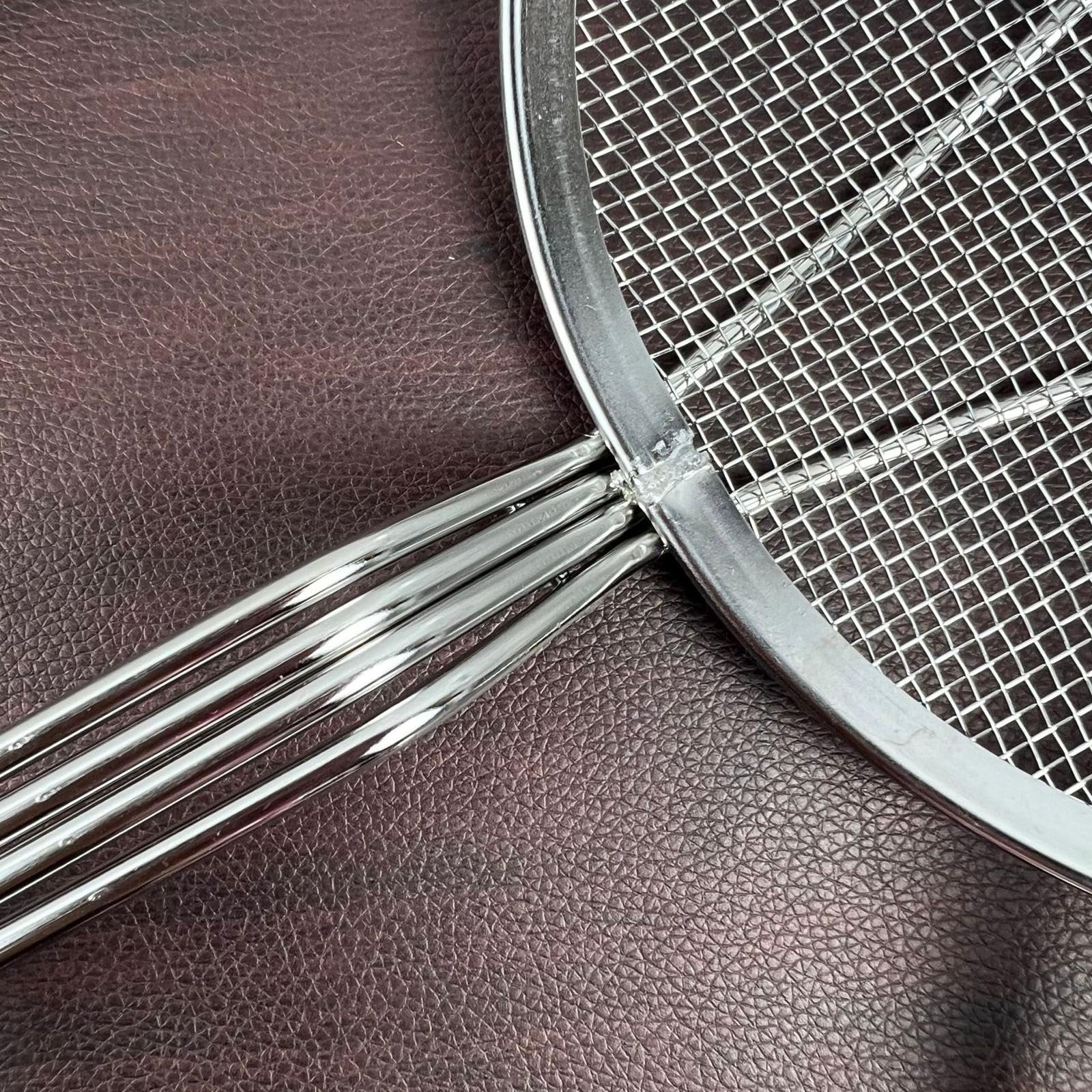 Łyżka durszlakowa, łyżka cedzakowa, sito kuchenne ze stali nierdzewnej, do odcedzania, chochla o drobnych oczkach, ergonomiczna gotowania i smażenia makaronu, 20 cm(22cm)
