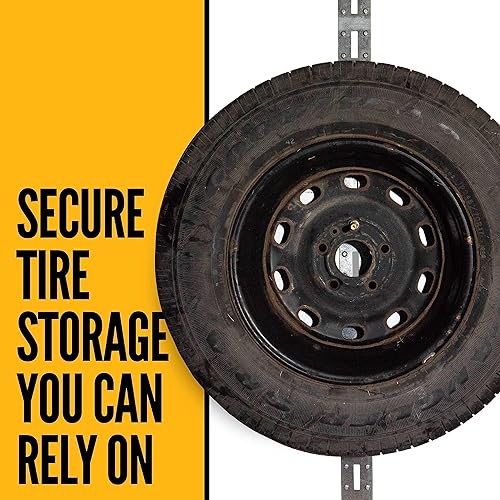 Miniatura 2 de US Cargo Control Soporte de neumático de repuesto E Track úsalo con rieles de riel E en tu remolque o garaje para crear almacenamiento para un