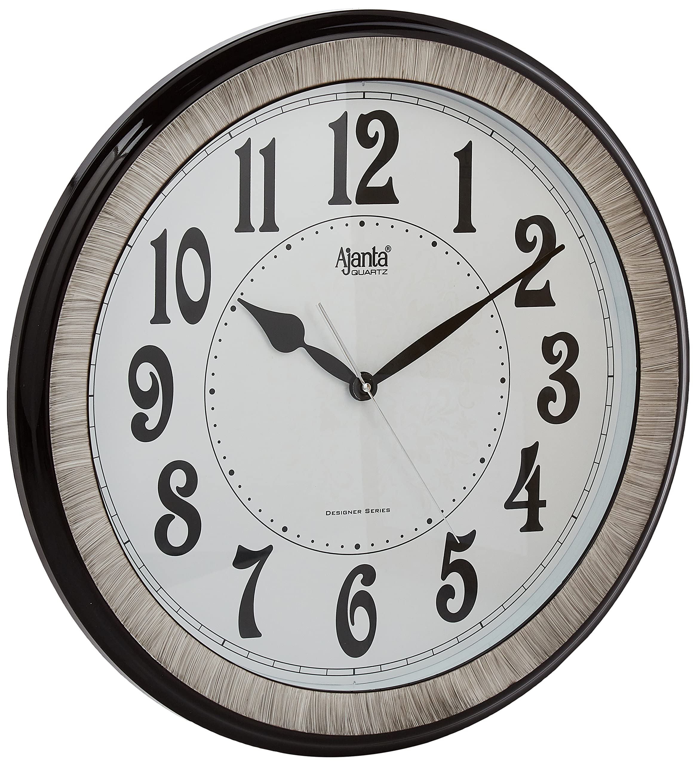 Ajanta 3047 Quartz Analogue Sweep Second Designer Clock White
