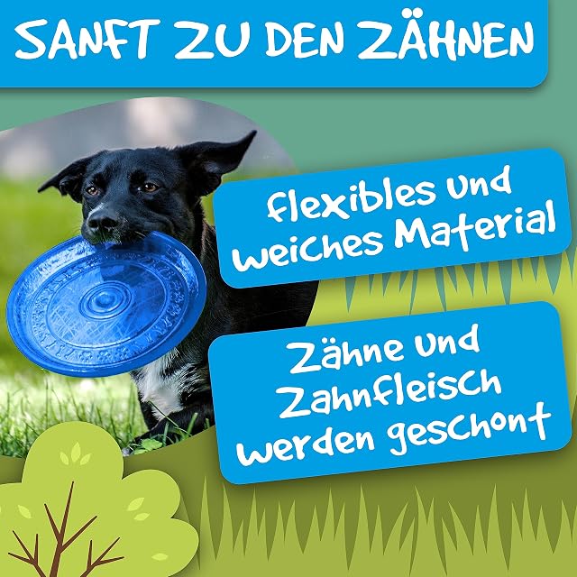 Foto 3 de 6 de rootsnoot Frisbee para perros, suave y superestable, flotante, especialmente dental, suave