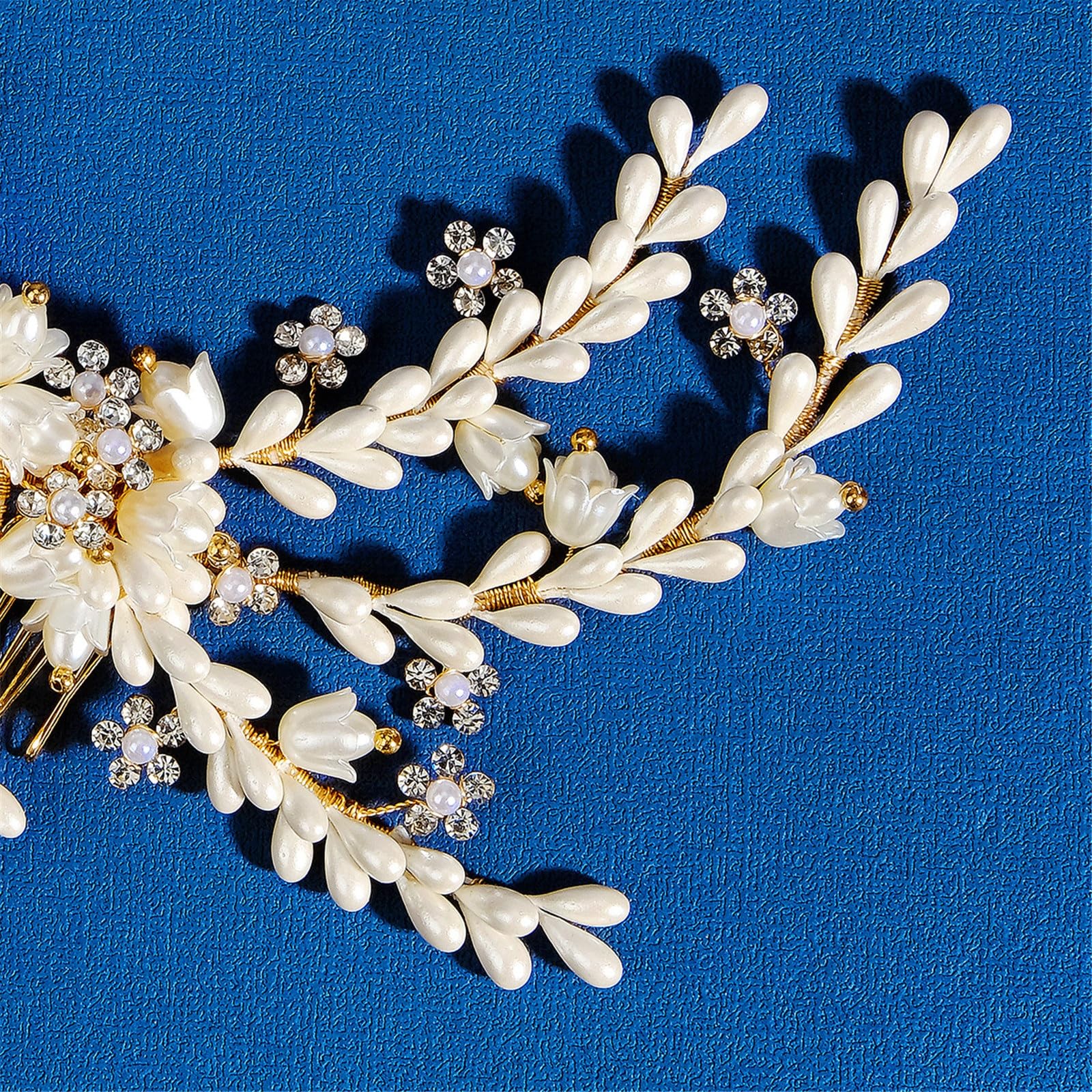 Schmuckclipkamm Brauthaar-Hochzeits-Kopfschmuck, einfacher Perlen-Haarkamm, Perleneinsatzkamm für Frauen