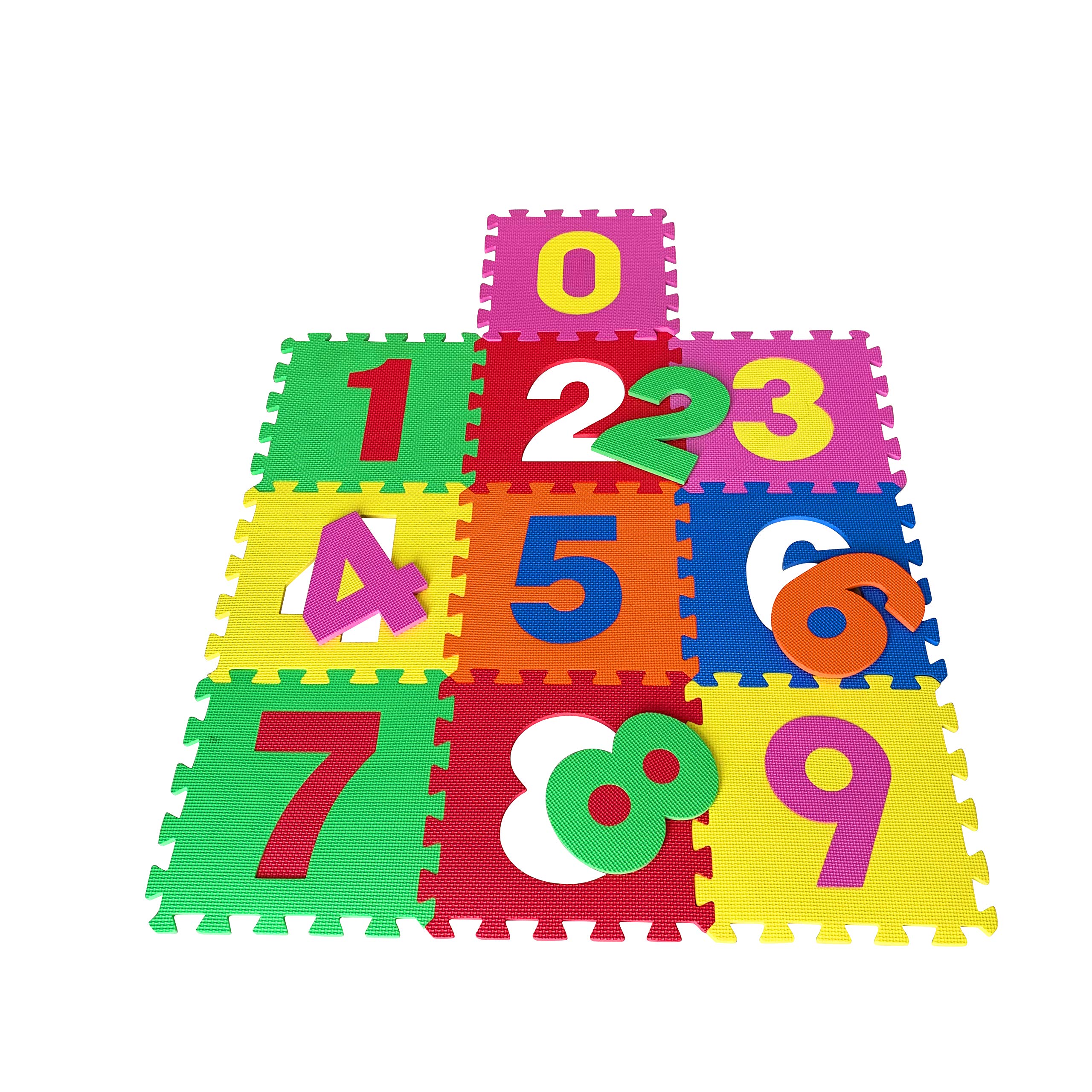RBW TOYS Floor Mat Foam Puzzle Bedroom Home Splicing Mat Crawling Mat Numbers Model 0-9 30x30cm 10Pc RW-18801