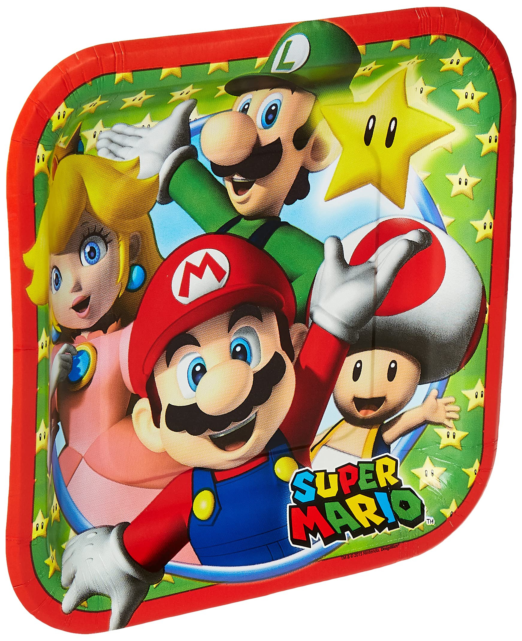 Amscan Supermario Teller 18 Cm - Bunte Partyteller Für Kindergeburtstage