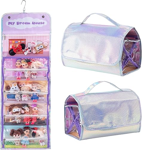 NAKOCO Estuche de almacenamiento y exhibición de muñecas compatible con muñecas LOL Surprise Dolls 5 Clear View Case (muñecos no incluidos)