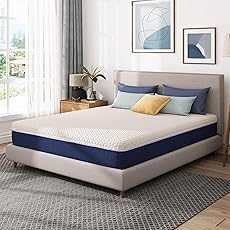 Molblly Queen Mattress, 10 inch Gel Memory Foam Mattress with CertiPUR-US Bed Mattress in a Box for Sleep Cooler & Pressure Relief, Queen