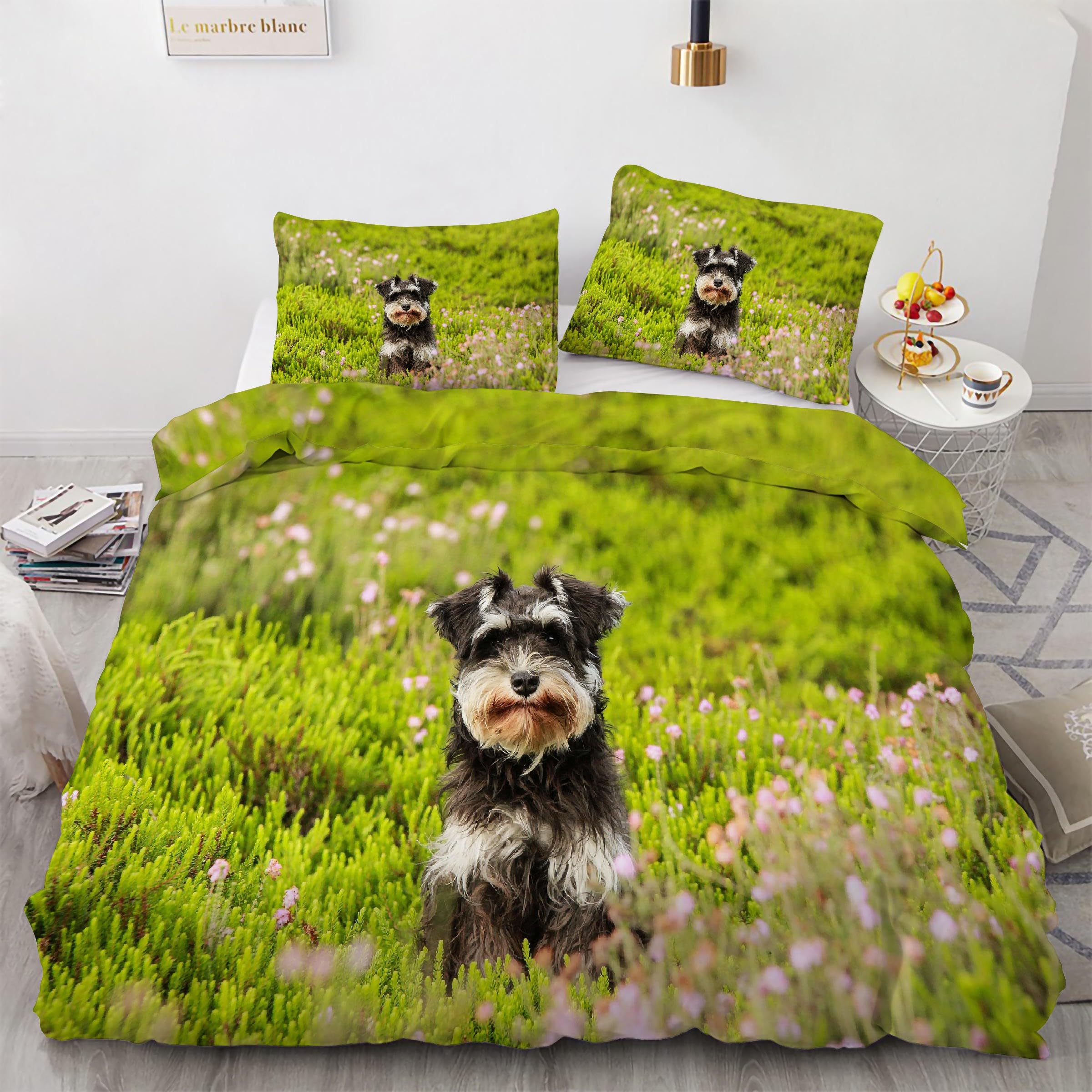 Parure de lit 3 pièces Mini Schnauzer, le cadeau parfait pour passionnés