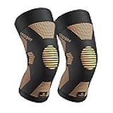 Copper Knee Brace for Women and Men, Knee Compression Sleeve for Knee Pain, Arthritis, ACL, Meniscus Tear, Joint Pain Relief, Knee Support for Running, Working Out, Fitness, Weightlifting -Pair