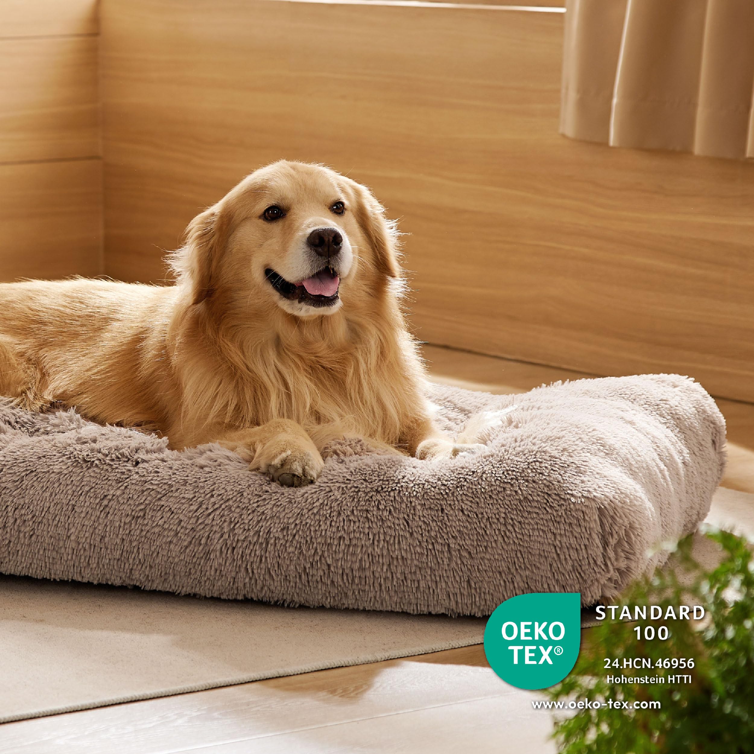 Bedsure XXL Colchón Perro Lavable, Mullido 119x74cm Camel | Cojín XXL Grueso Camel Para Razas Grandes, Fondo Antideslizante Reforzado, Totalmente Lavable En Lavadora