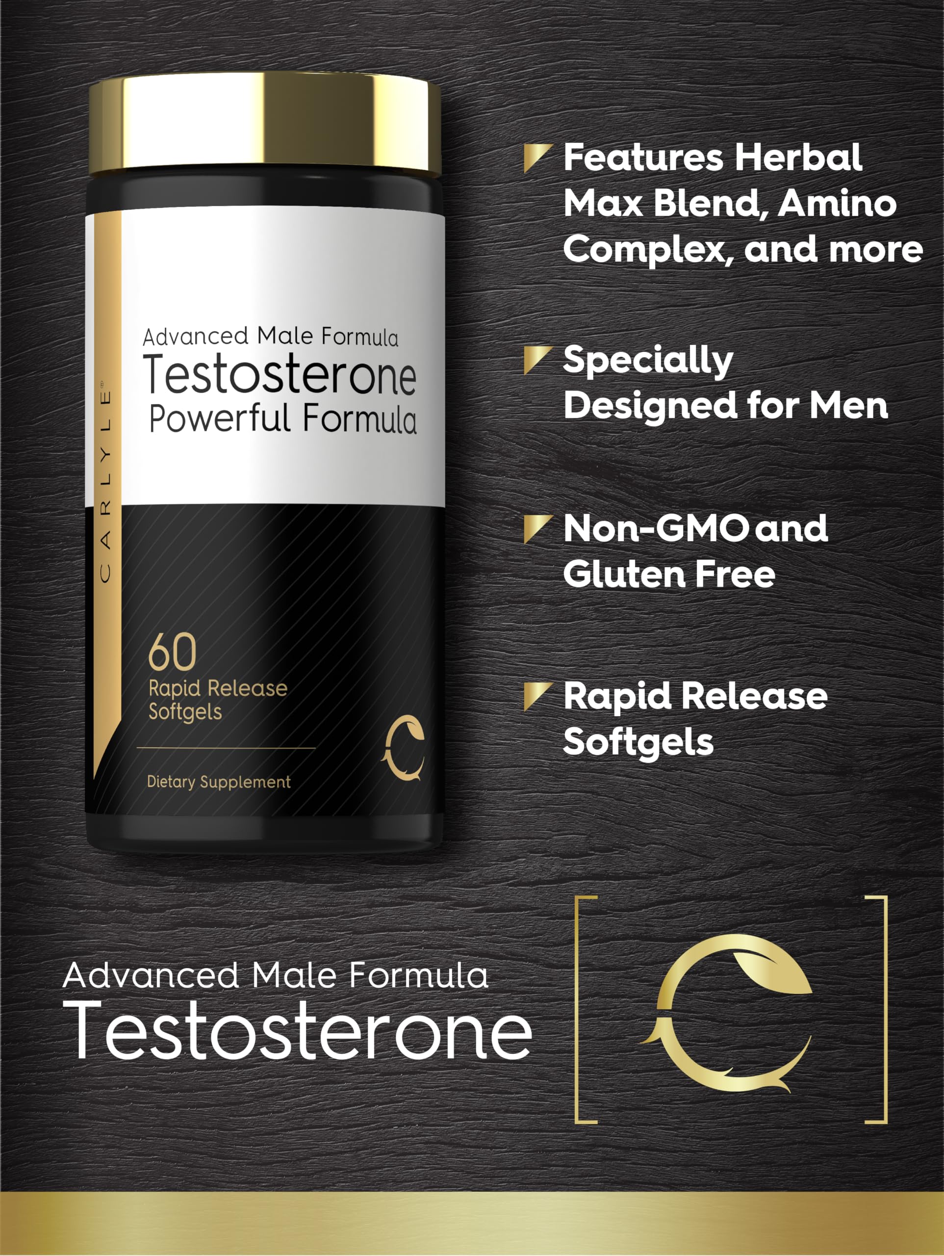 Carlyle Testosterone Supplement for Men | 60 Softgels — Amazon image 4