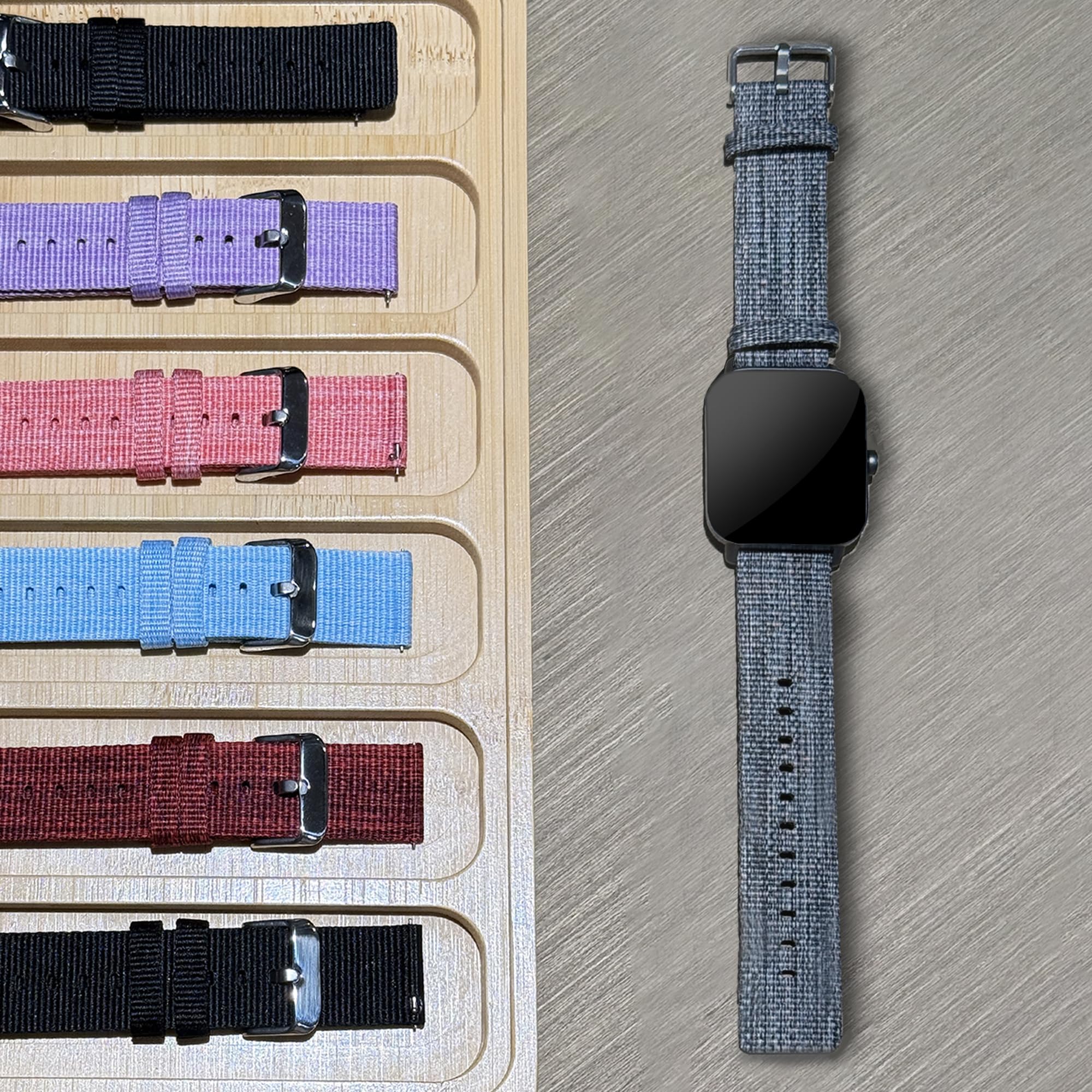 Compatible with Huawei Watch Fit 4 Pro Bands, Breathable Nylon Woven Fabric Replacement Accessory Strap Compatible with Huawei Watch Fit 4 Pro, Fit 4, Fit 3 (2 pack-Black+Gray, for Fit 4 Pro, Fit 4, Fit 3)