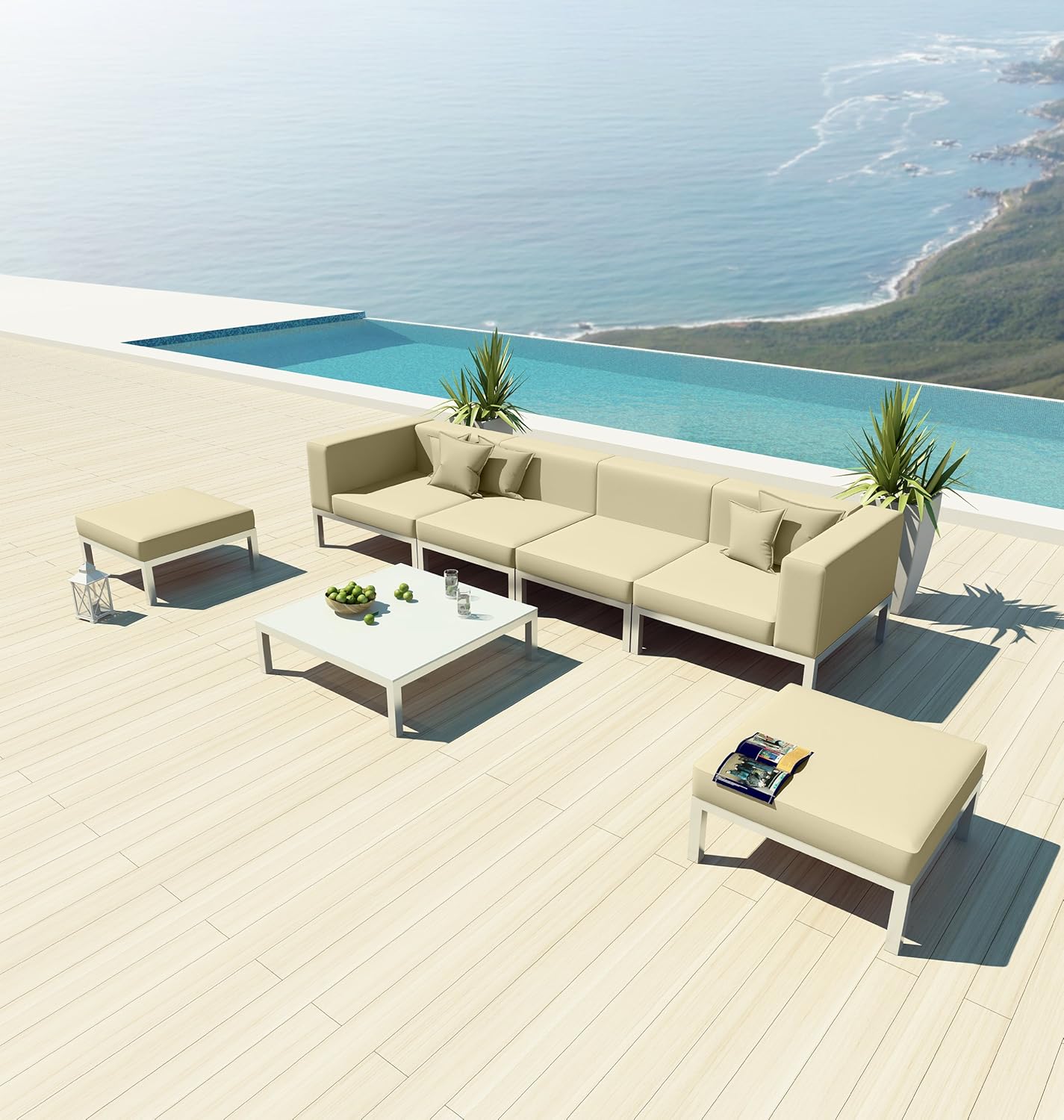 NEW Uduka Modern Outdoor Sectional Patio Furniture Dana C7