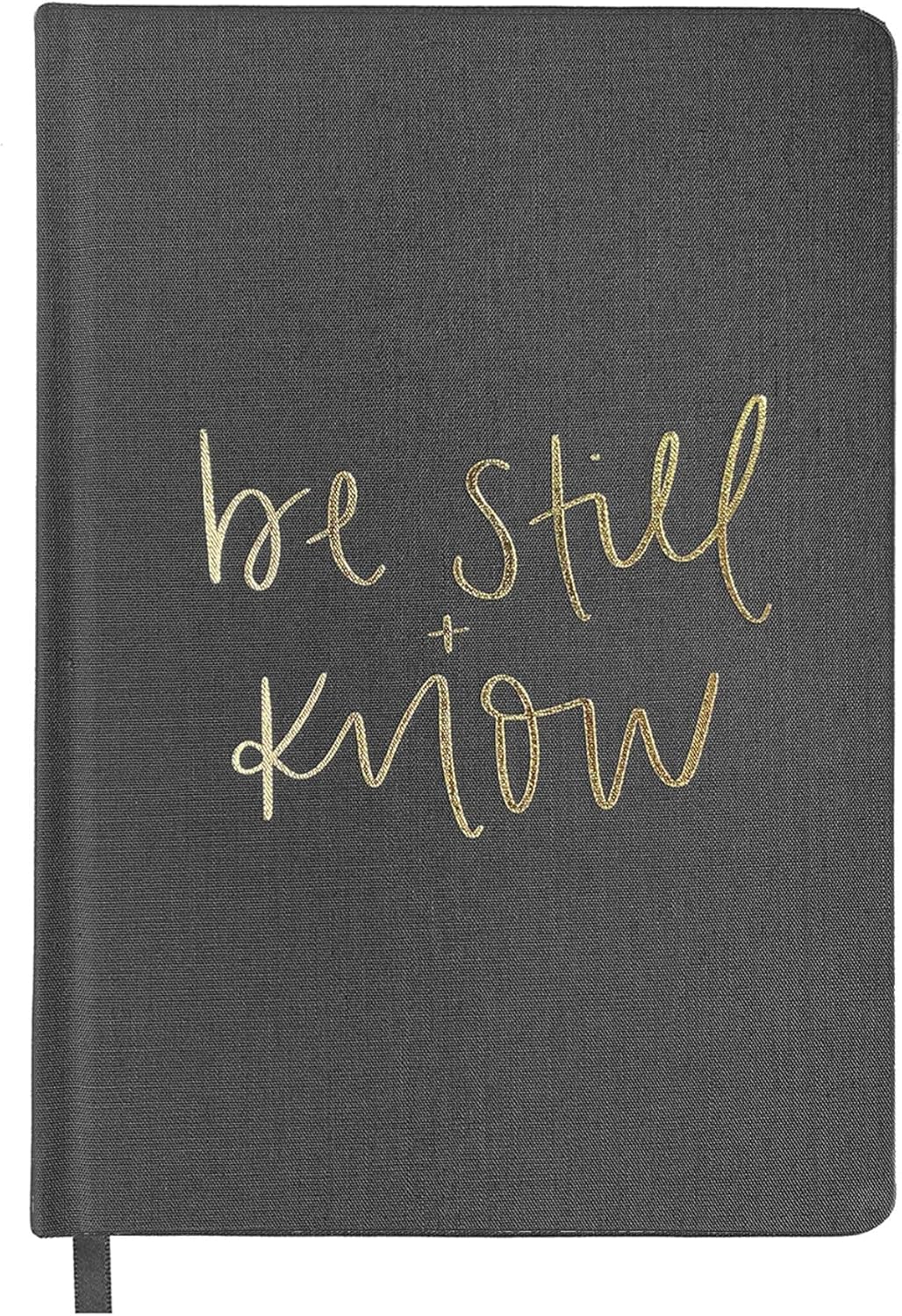 Sweet Water Decor Cute Motivational Lined Composition Notebook for Women, 100 Ruled Pages for Writing, Diary with Fabric Inspirational Cover (Be Still + Know)