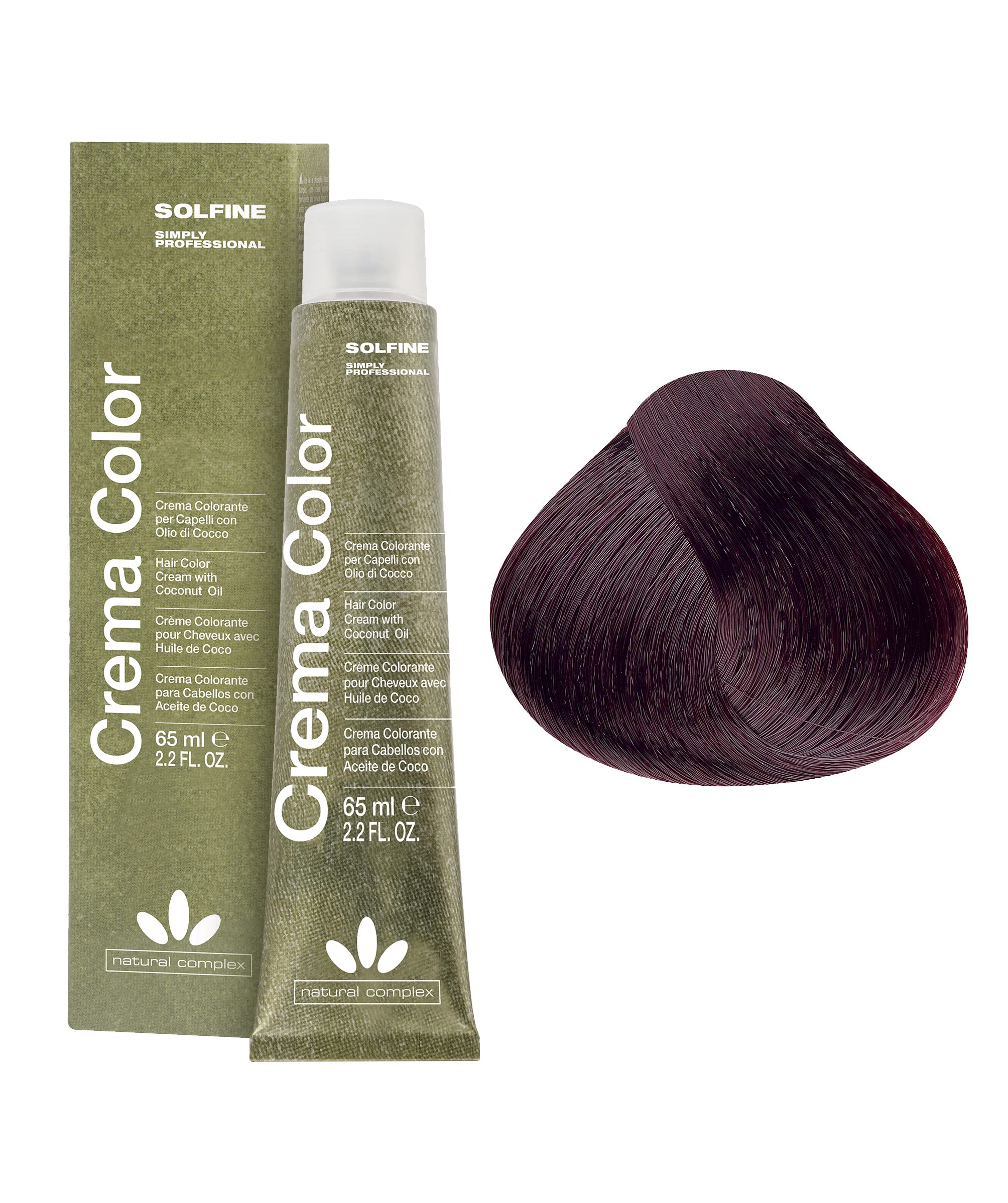 Crema Color Permanent Hair Color 65 ml, 4M Vene Mahogany - 1