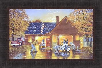 Perfect Photo by Dave Barnhouse 18x27 Harley Davidson Motorcycles Bikes Americana Framed Art Print Wall Decor Picture