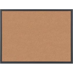 Placas De Corcho Blanco Para Techos Bi-Office - Tablón de Anúncios de Corcho, Tablero con Marco MDF Negro, 60x40 cm