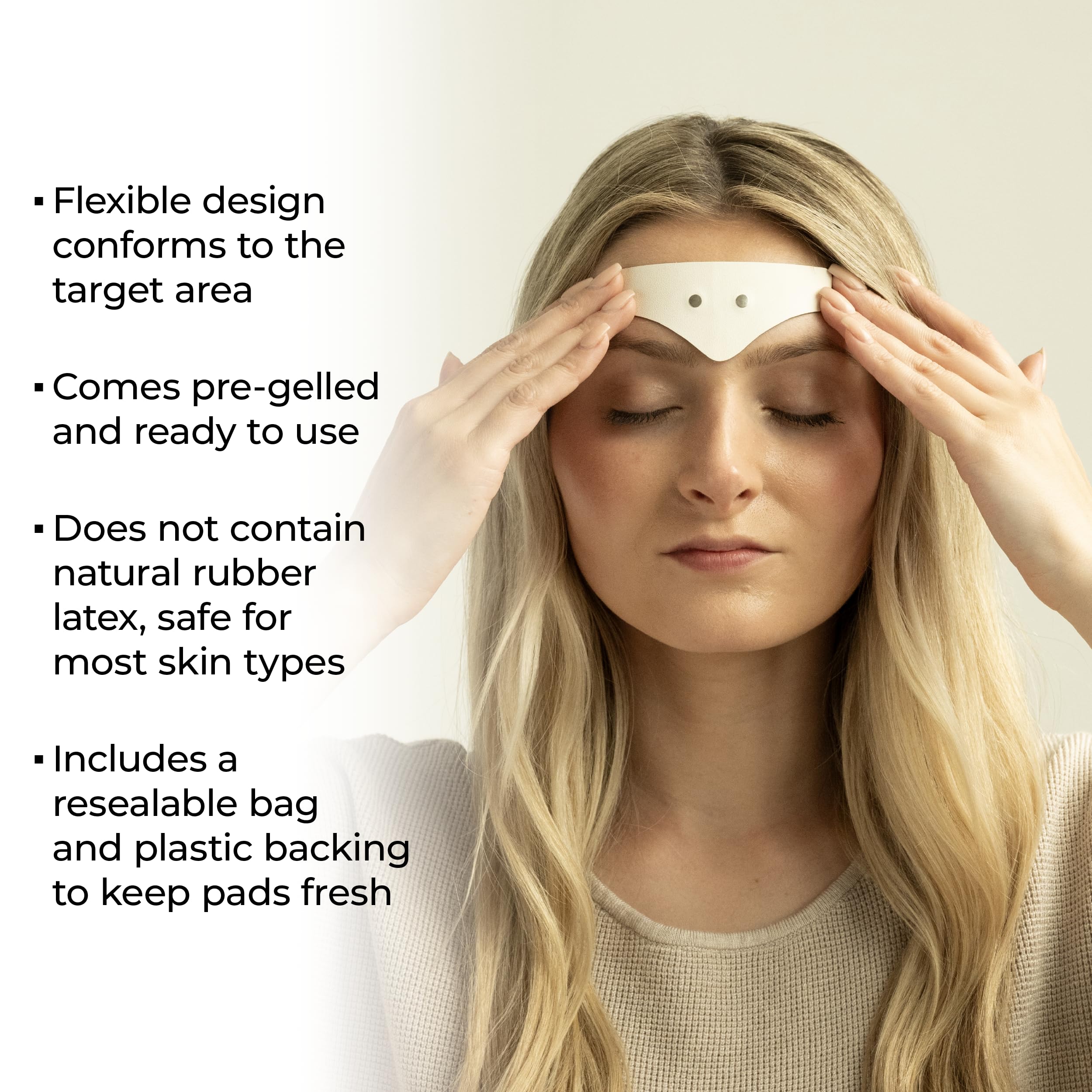 TENS 7000 Migraine Pads, 4 Count Per Pack – Compatible with TENS 7000 Migraine Relief Device, Replacement Pack, Wearable for Migraines and Migraña