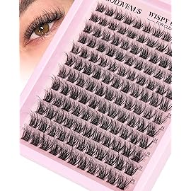 Goddvenus Wispy Lash Clusters Natural Eyelashes Cluster Fluffy Lashes Clusters CD Curl Cluster Eyelash Extensions DIY Individual Lashes Extension (10-16mm 132pcs)