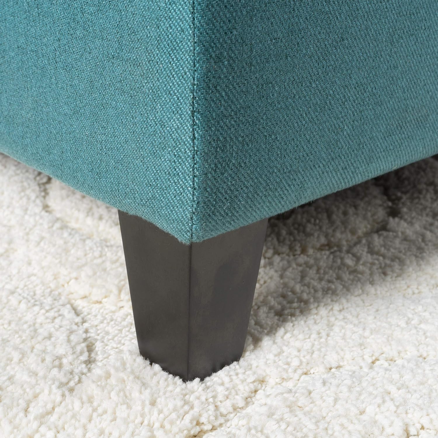 Christopher Knight Home Mission Fabric Storage Ottoman, Dark Teal: Furniture & Decor