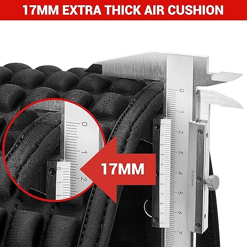 Miniatura 4 de Amumu AIRCELL - Correa para bajo y guitarra de 4 pulgadas, ultra ancha, 0.7 pulgadas de grosor, cojines convexos 3D de células de aire, acolchado de