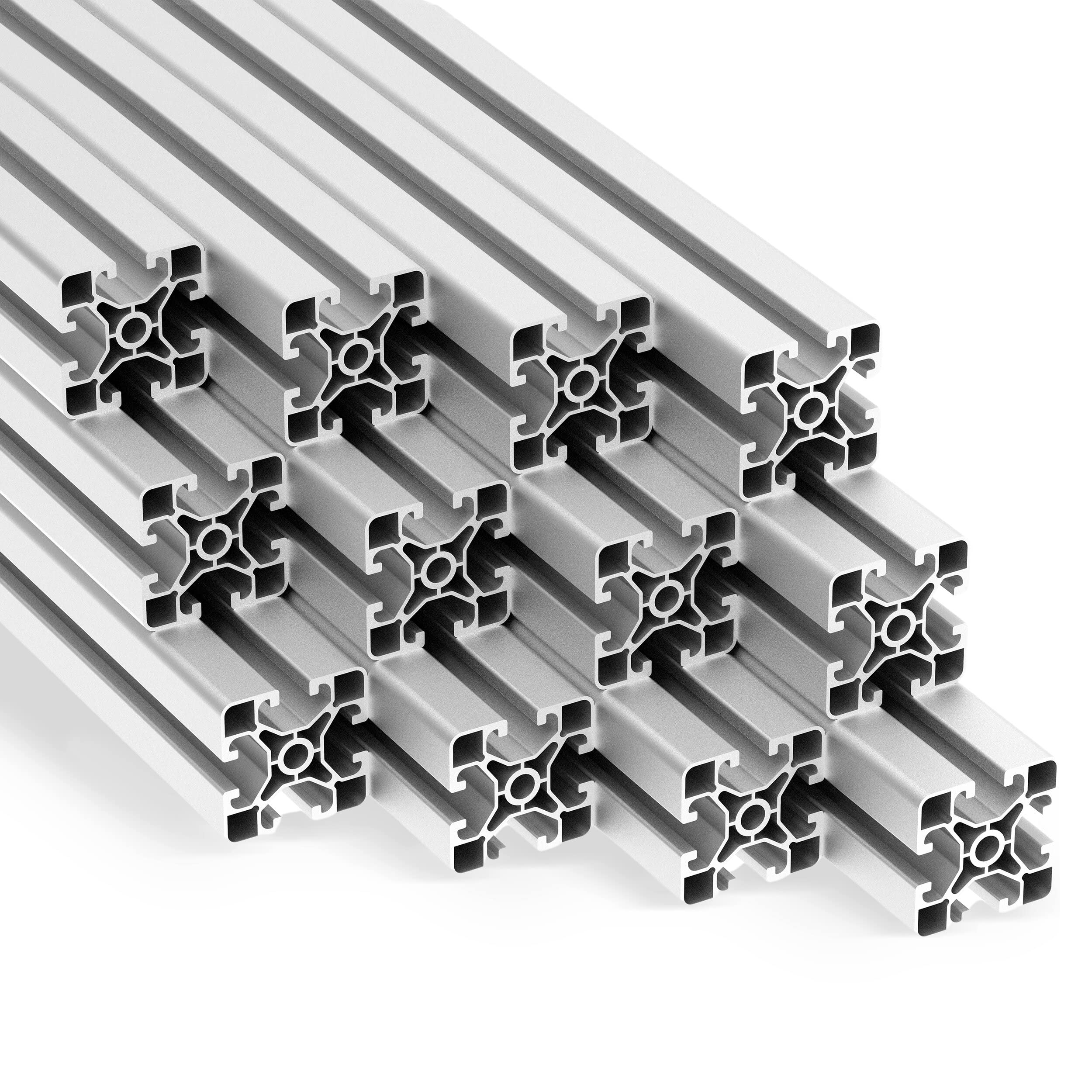 KLAK 40 - Aluprofil 12 Stück 40x40mm light 2m System-, Montageprofil Nut 8