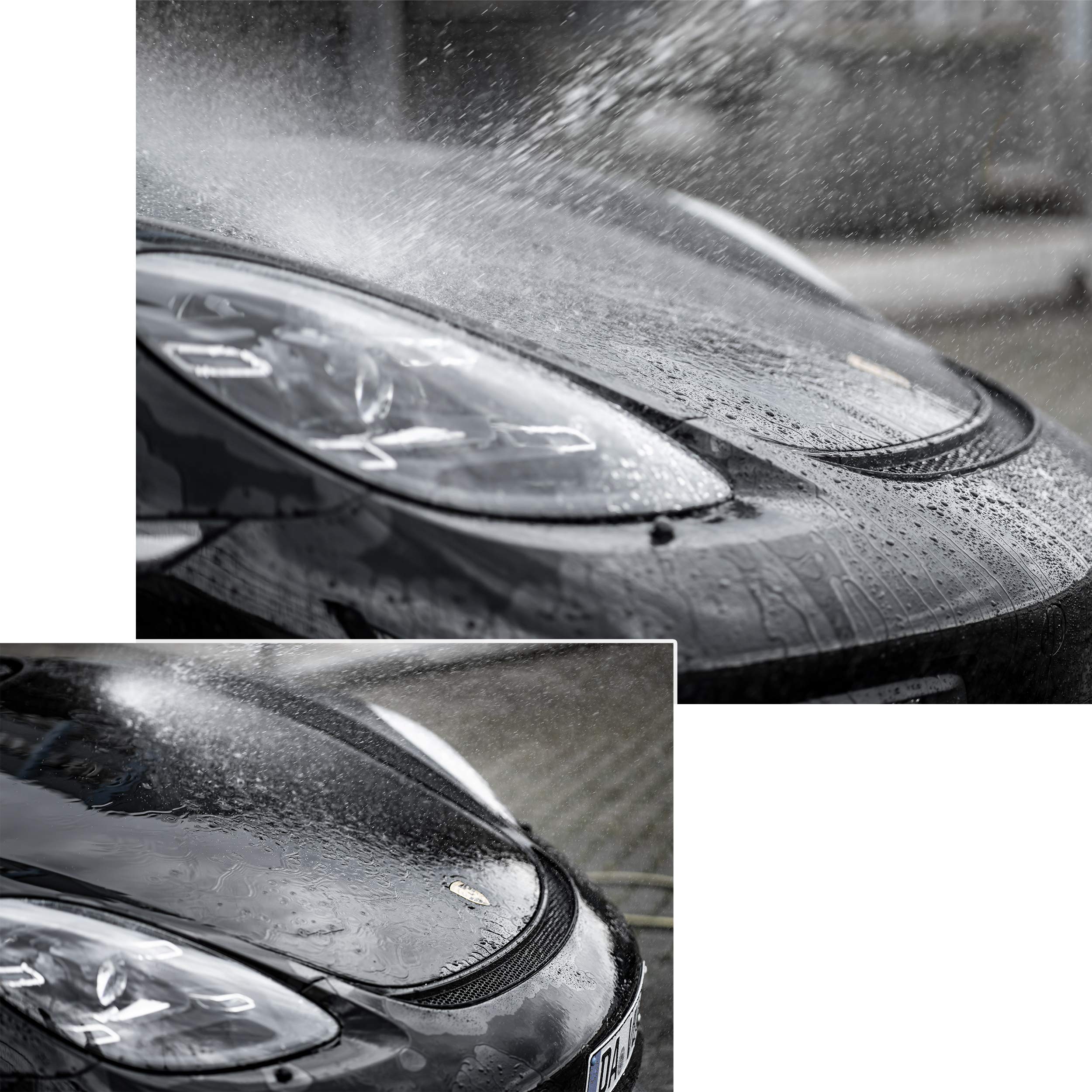 detailmate Set di sigillatura: Soft99 Rain Drop Bazooka, 300 ml – Sigillante spray per vernice, fari, superficie in vetro, pneumatici, cromo, plastica (esterno), cerchioni + panno in microfibra 550GSM